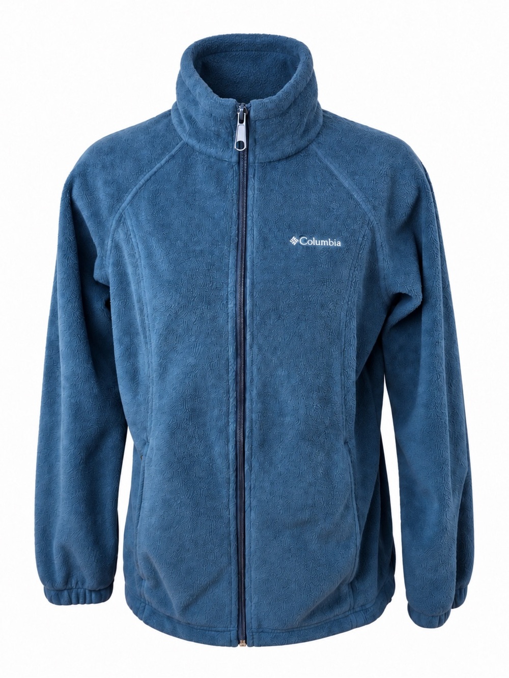 Columbia Benton Springs Dusty Blue Small Full Zip Fleece Hiking Jacket Women’s